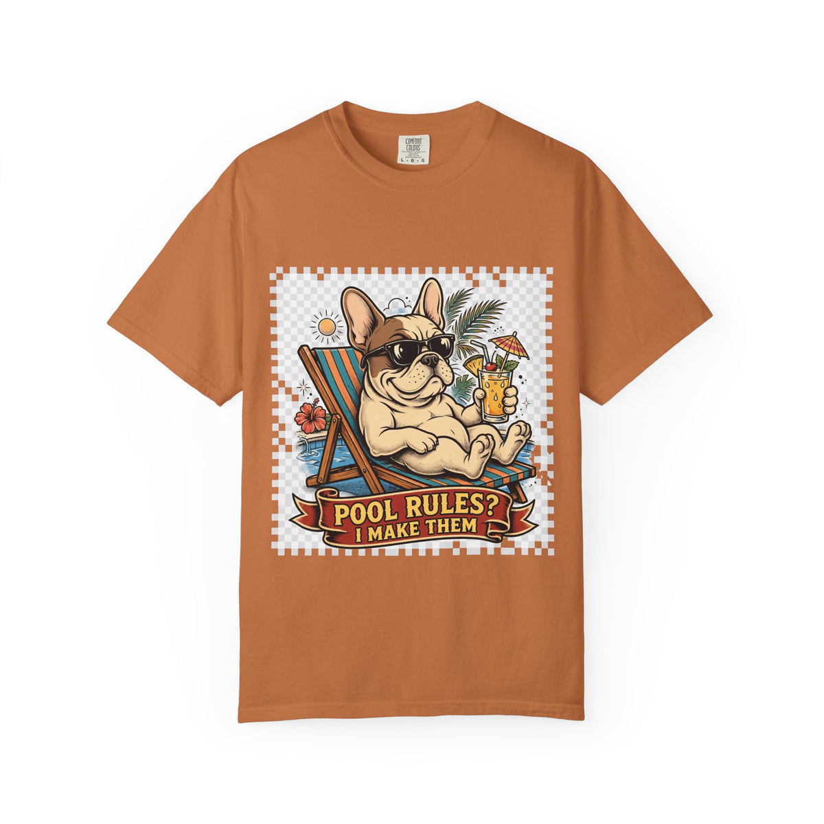 French Bulldog Pool Rules Tee | Funny Summer Dog Graphic Shirt