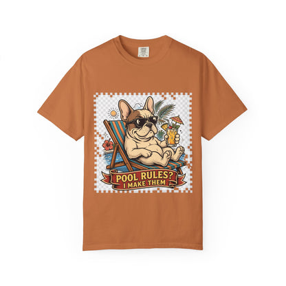 French Bulldog Pool Rules Tee | Funny Summer Dog Graphic Shirt