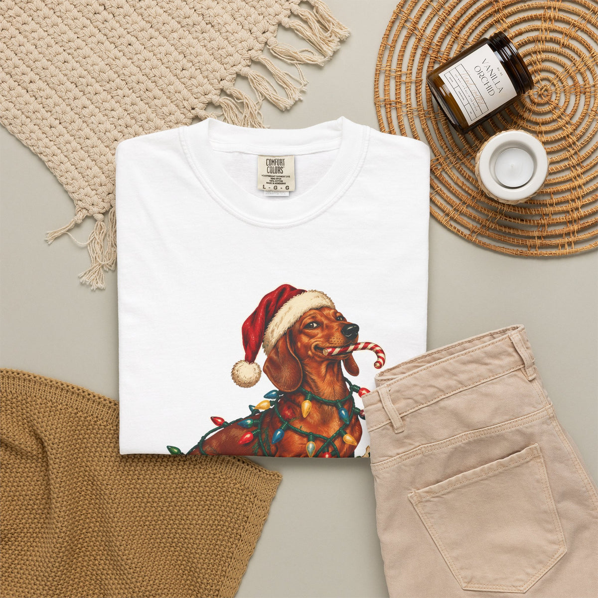 Naughty List Champion Dachshund Christmas Tee