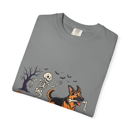German Shepherd Skeleton Halloween Tee | Funny Spooky Dog Shirt