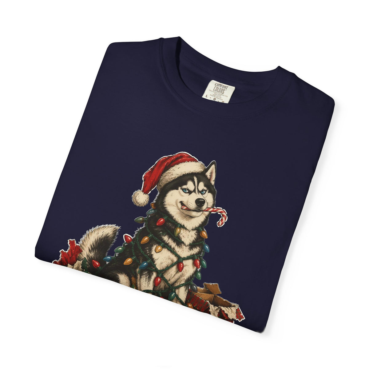 Naughty List Champion Siberian Husky Christmas Tee