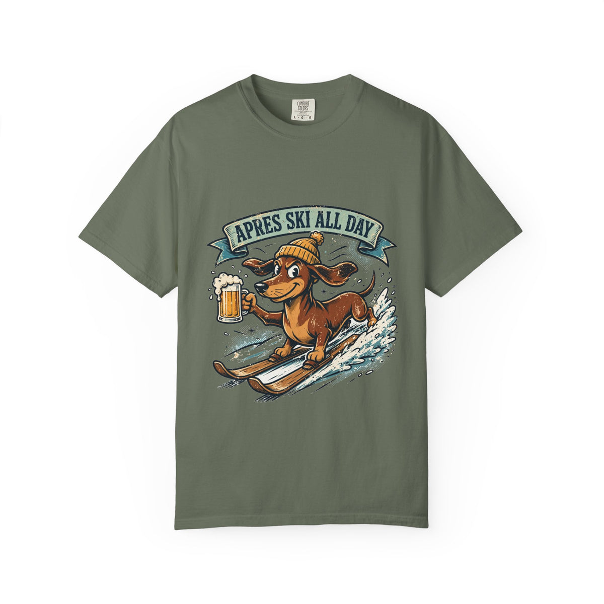 Dachshund Apres Ski Tee | Funny Winter Dog Graphic Shirt