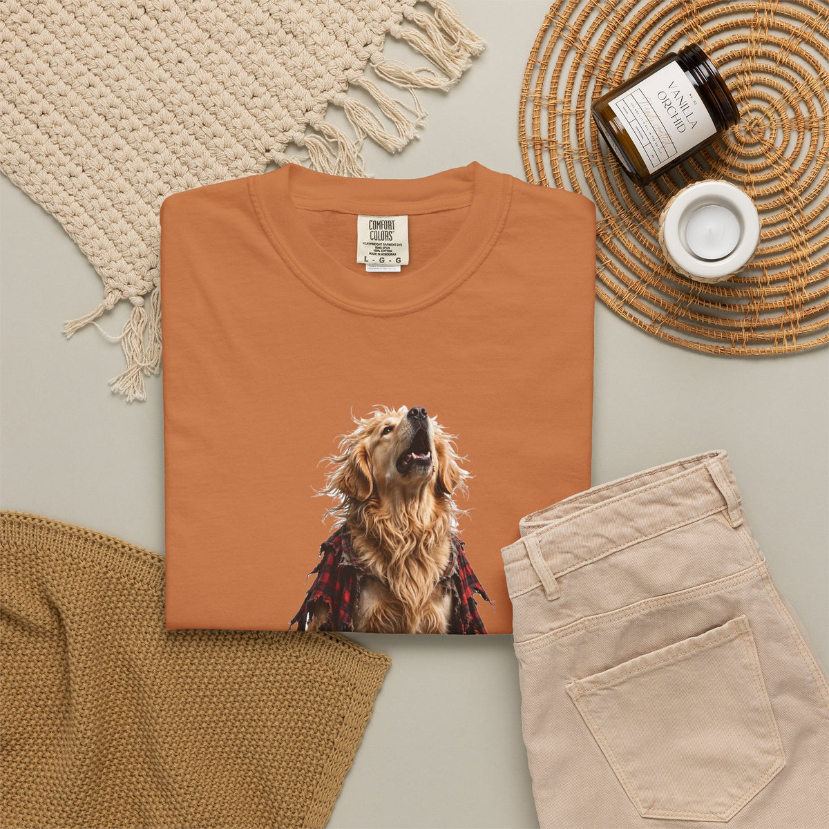 Golden Retriever Wolfman Tee | Funny Halloween Dog Shirt