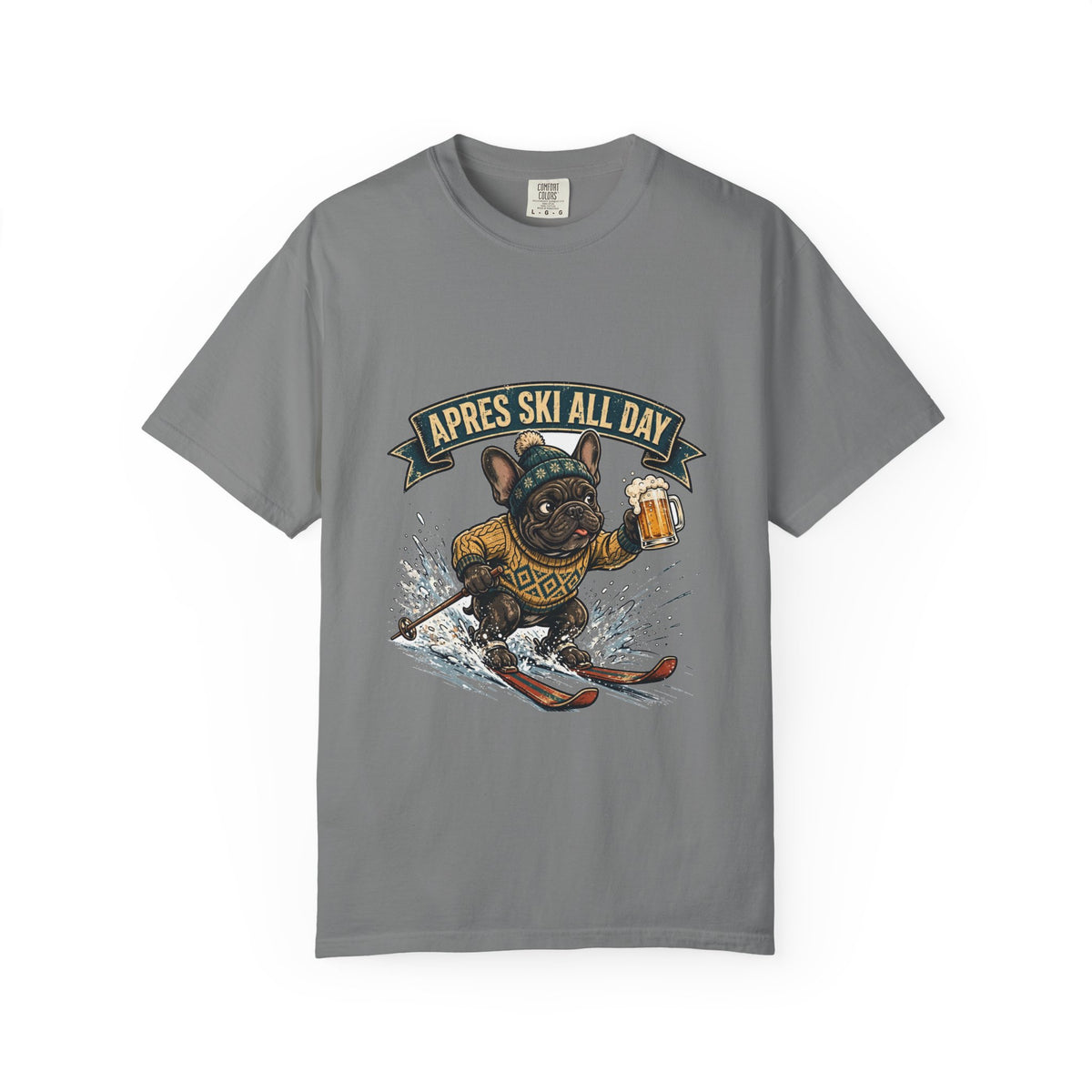 French Bulldog Apres Ski Tee | Funny Winter Dog Graphic Shirt