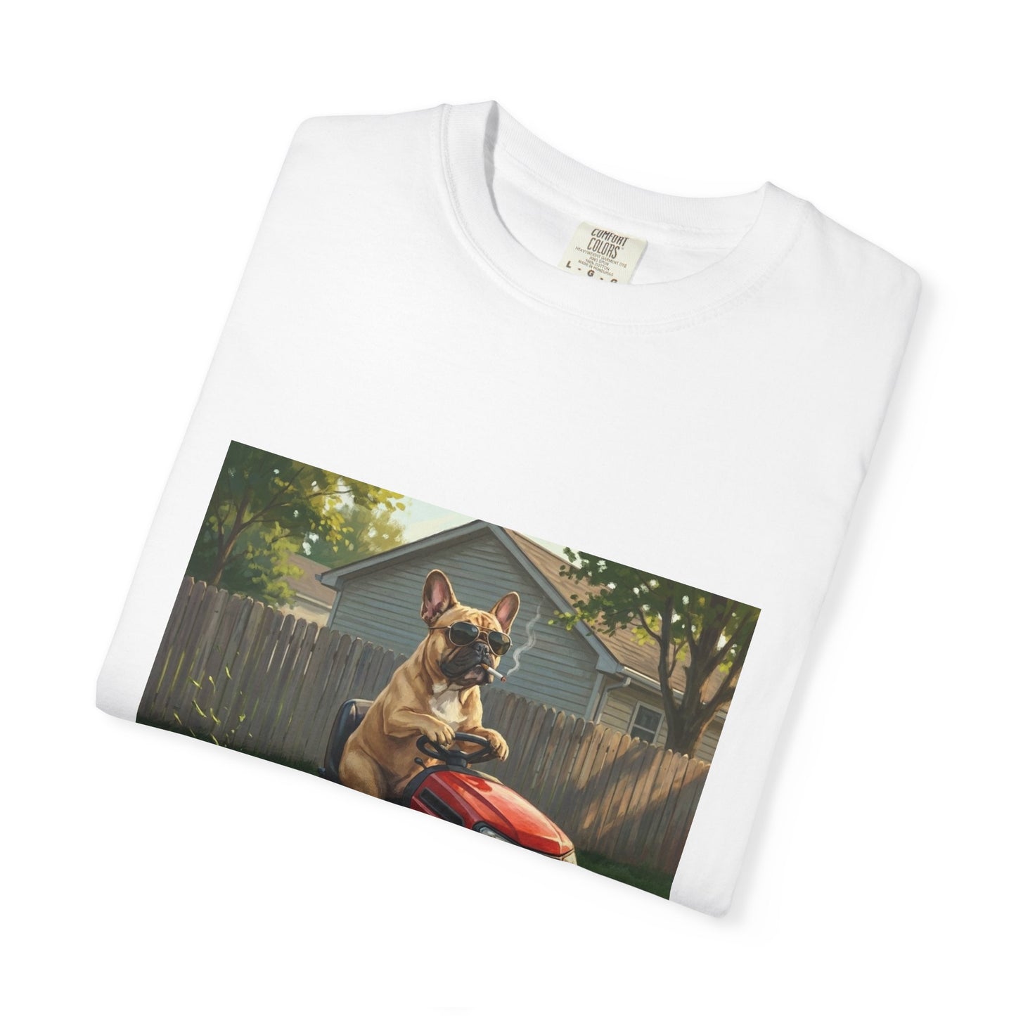 French Bulldog Lawn Mower Tee | Funny Spring Dog Graphic Shirt