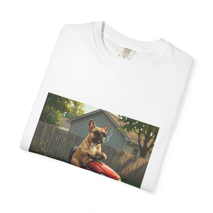 French Bulldog Lawn Mower Tee | Funny Spring Dog Graphic Shirt