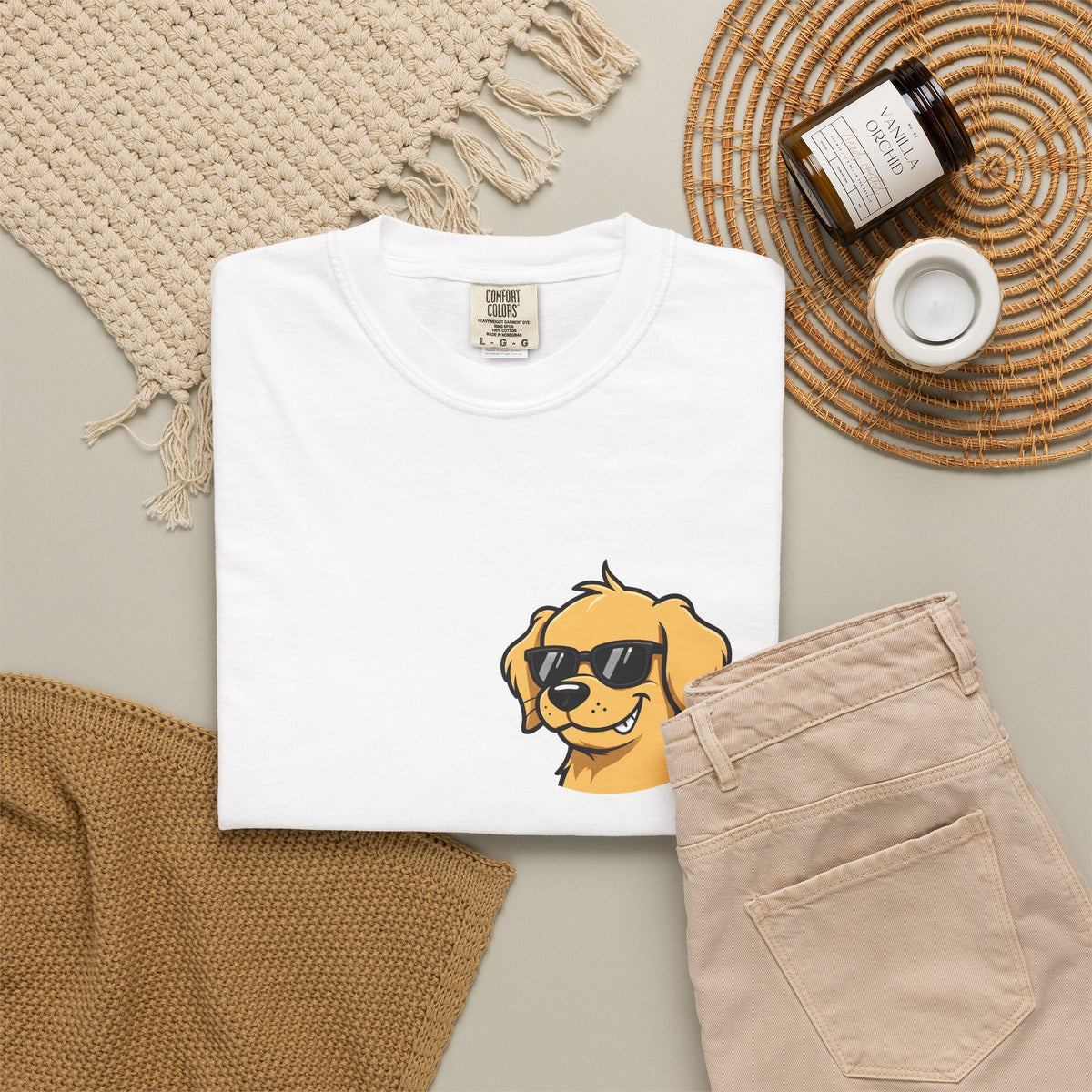 Certified Bad Influence Golden Retriever Pocket Tee | Funny Dog Shirt