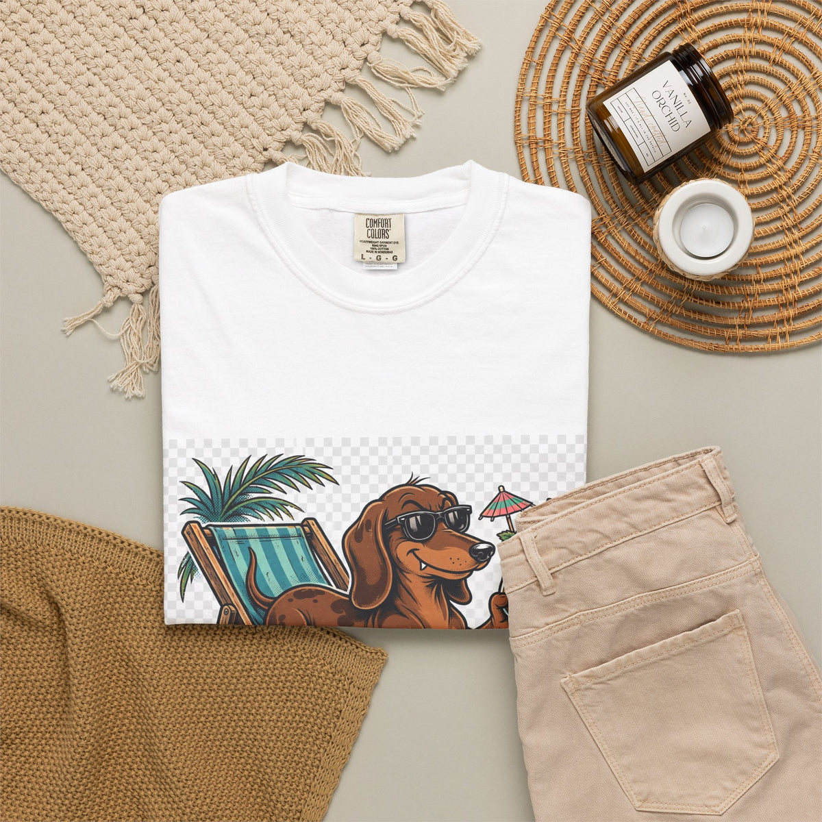 Dachshund Pool Rules Tee | Funny Summer Dog Graphic Shirt