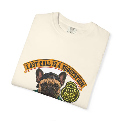 Last Call Larry French Bulldog Bar Tee