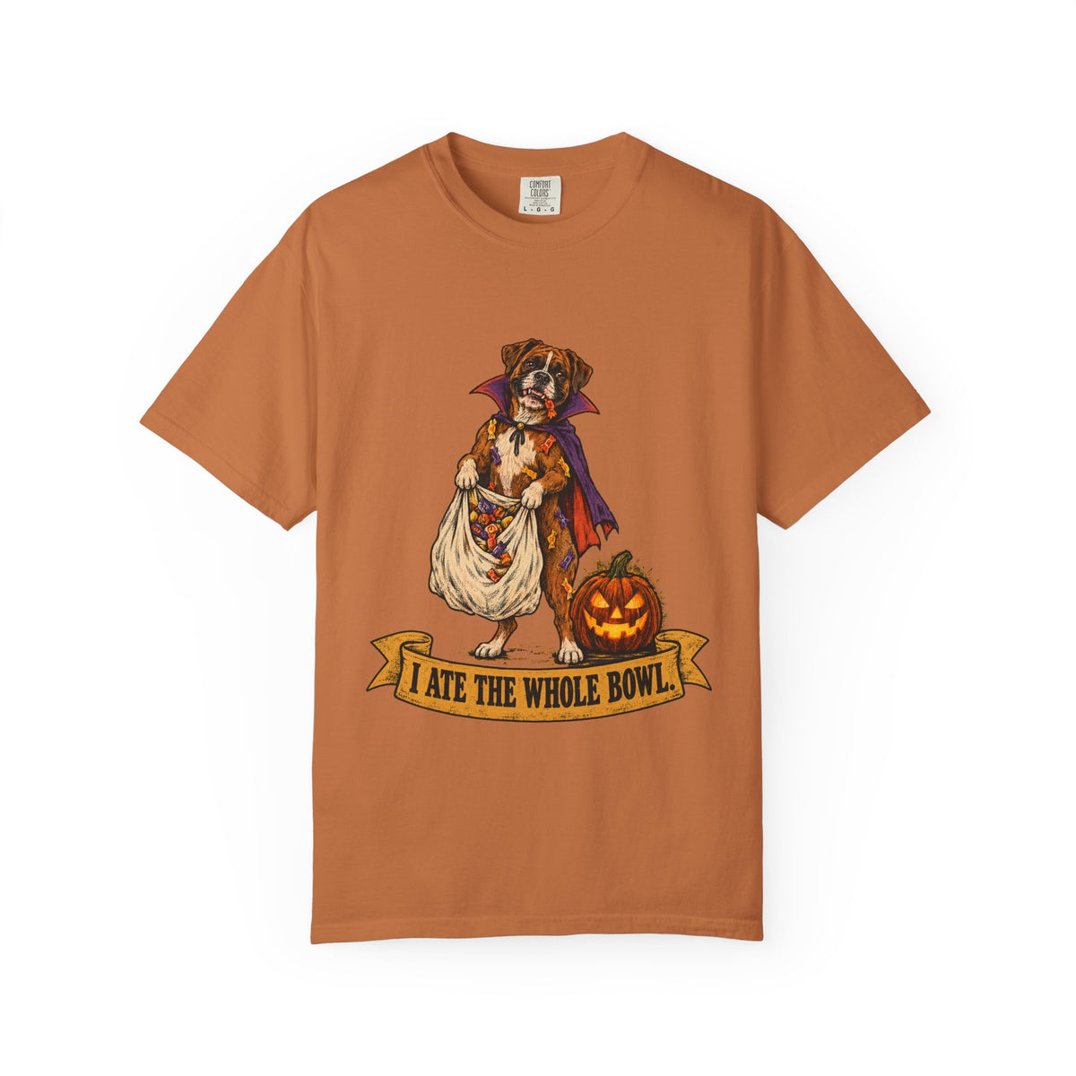 I Ate the Whole Bowl Boxer Halloween Tee