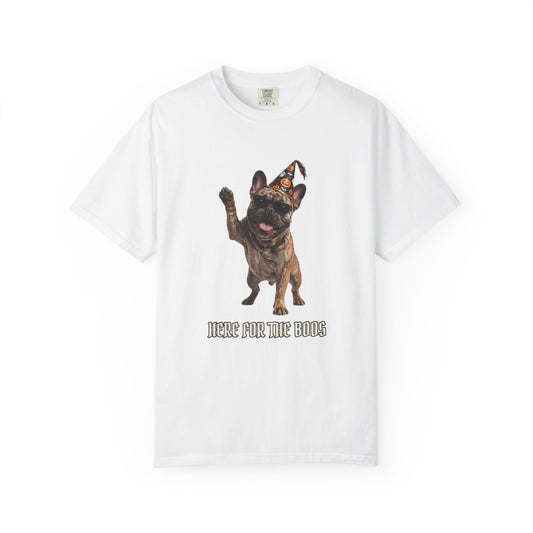 French Bulldog Here For The Boos Tee | Funny Halloween Dog Shirt