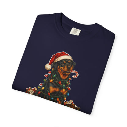 Naughty List Champion Rottweiler Christmas Tee
