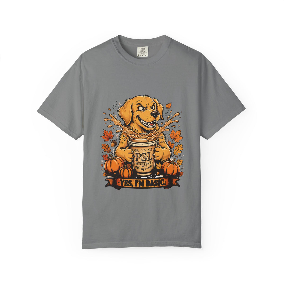 Golden Retriever Yes I'm Basic Tee | Funny Fall Dog Graphic Shirt