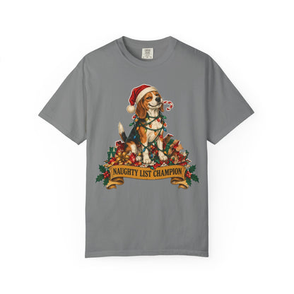Naughty List Champion Beagle Christmas Tee