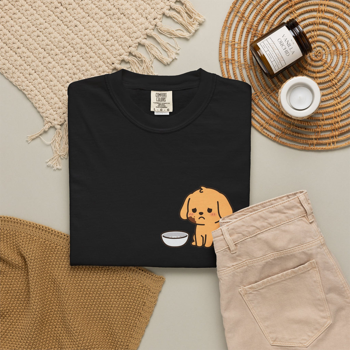 I Ate the Whole Bowl Golden Retriever Pocket Tee | Funny Halloween Dog Shirt