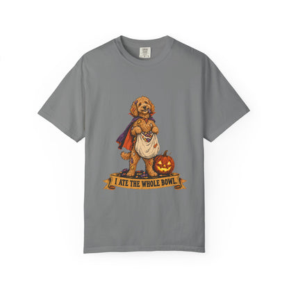 I Ate the Whole Bowl Goldendoodle Halloween Tee