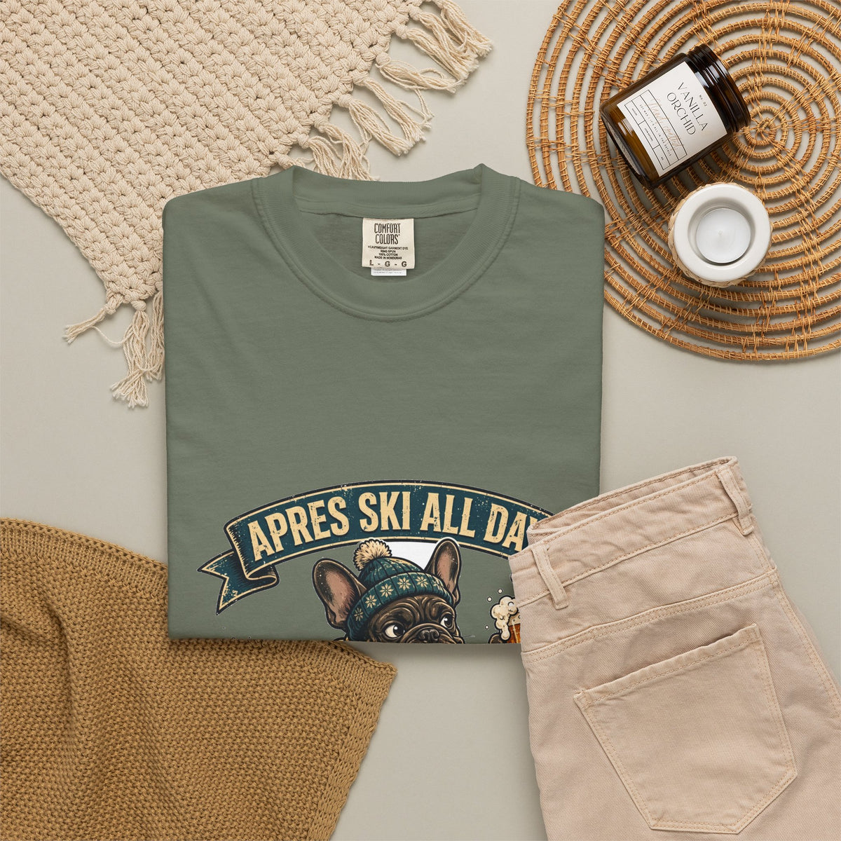 French Bulldog Apres Ski Tee | Funny Winter Dog Graphic Shirt