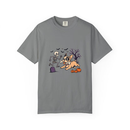 French Bulldog Skeleton Halloween Tee | Funny Spooky Dog Shirt