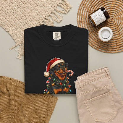 Naughty List Champion Rottweiler Christmas Tee