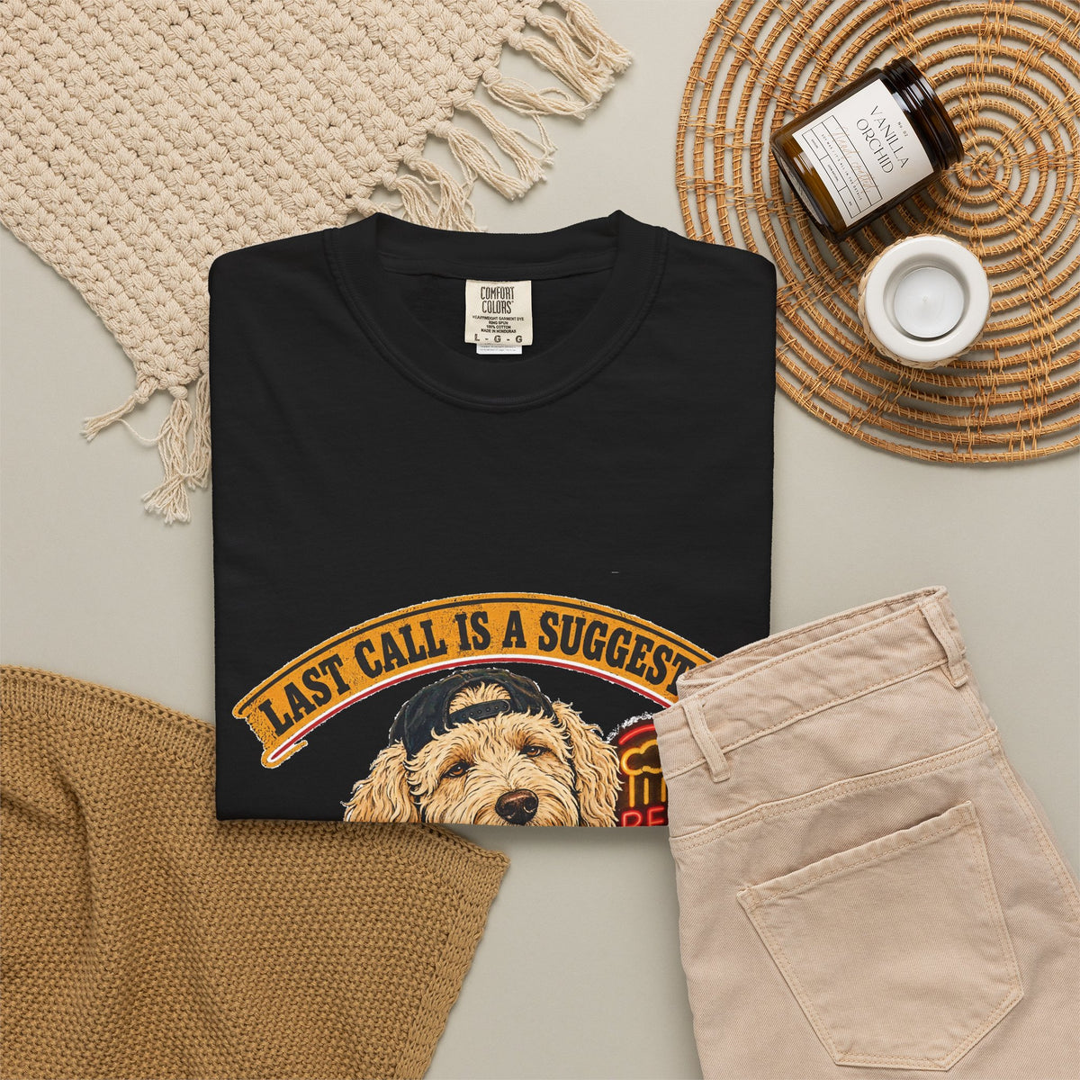 Last Call Larry Goldendoodle Bar Tee