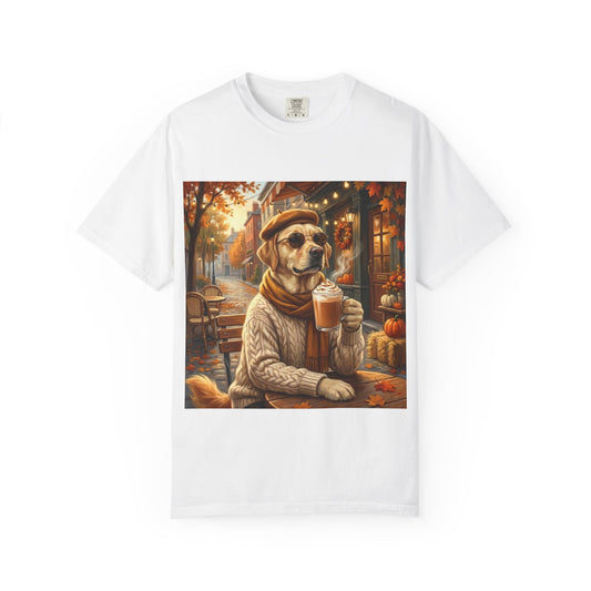 Labrador Retriever Pumpkin Spice Tee – funny fall dog graphic t-shirt