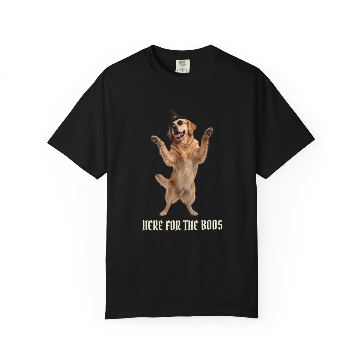 Golden Retriever Here For The Boos Tee | Funny Halloween Dog Shirt