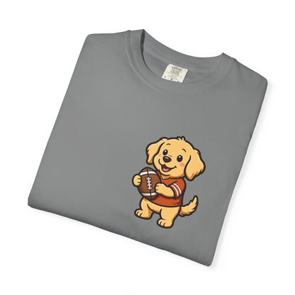 Golden Retriever Tailgate Pocket Tee | Funny Fall Football Dog Shirt