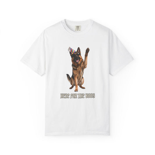 German Shepherd Here For The Boos Tee | Funny Halloween Dog Shirt