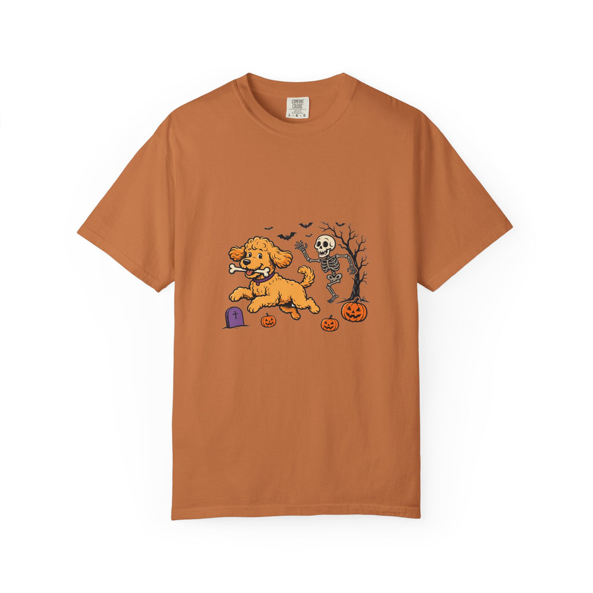 Goldendoodle Skeleton Halloween Tee | Funny Spooky Dog Shirt