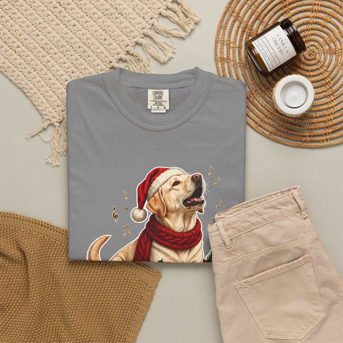 Merry Woofmas Labrador Retriever Christmas Tee