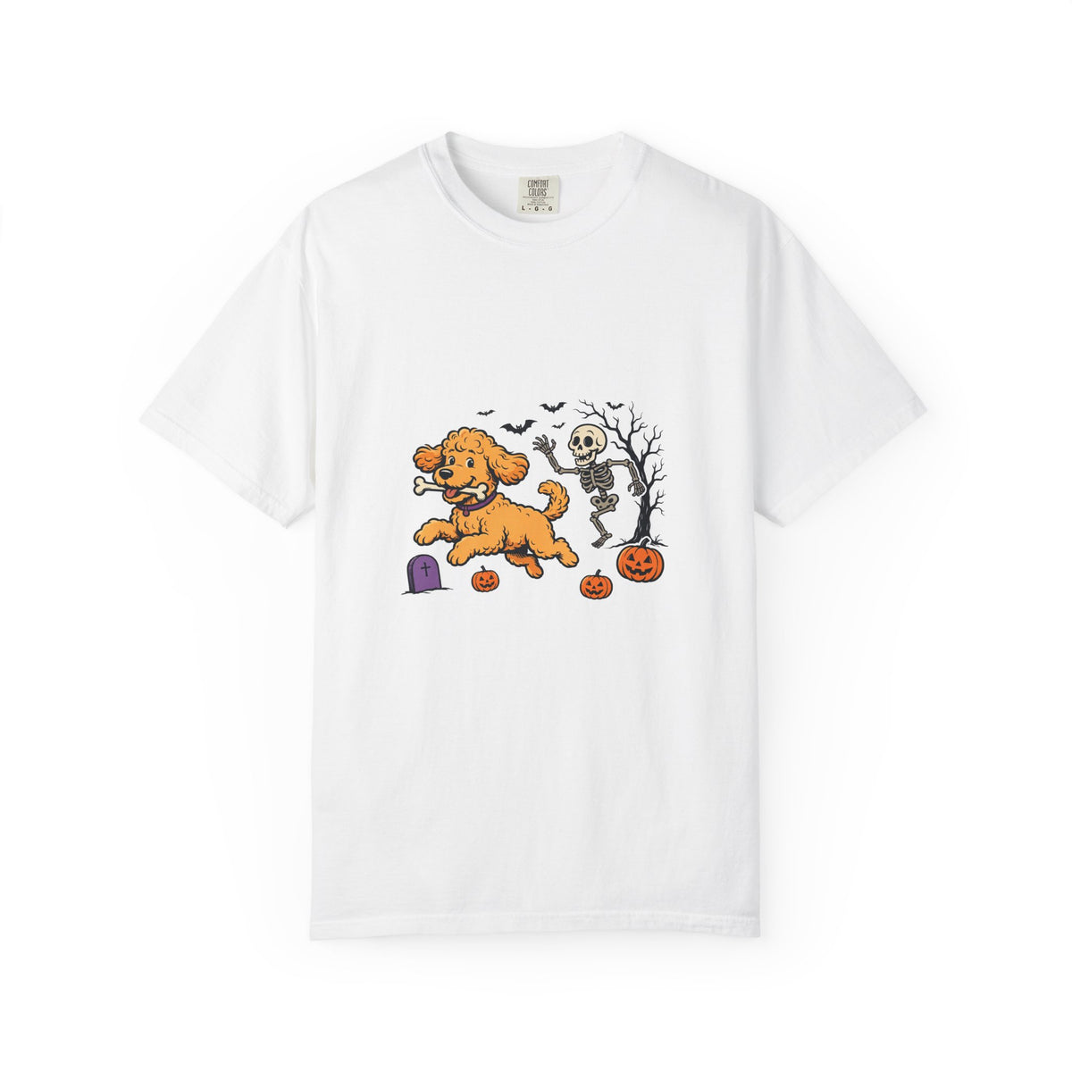 Goldendoodle Skeleton Halloween Tee | Funny Spooky Dog Shirt