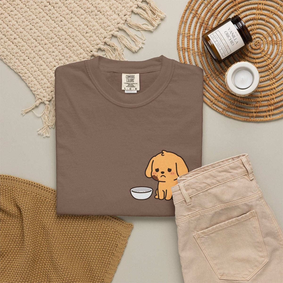 I Ate the Whole Bowl Golden Retriever Pocket Tee | Funny Halloween Dog Shirt