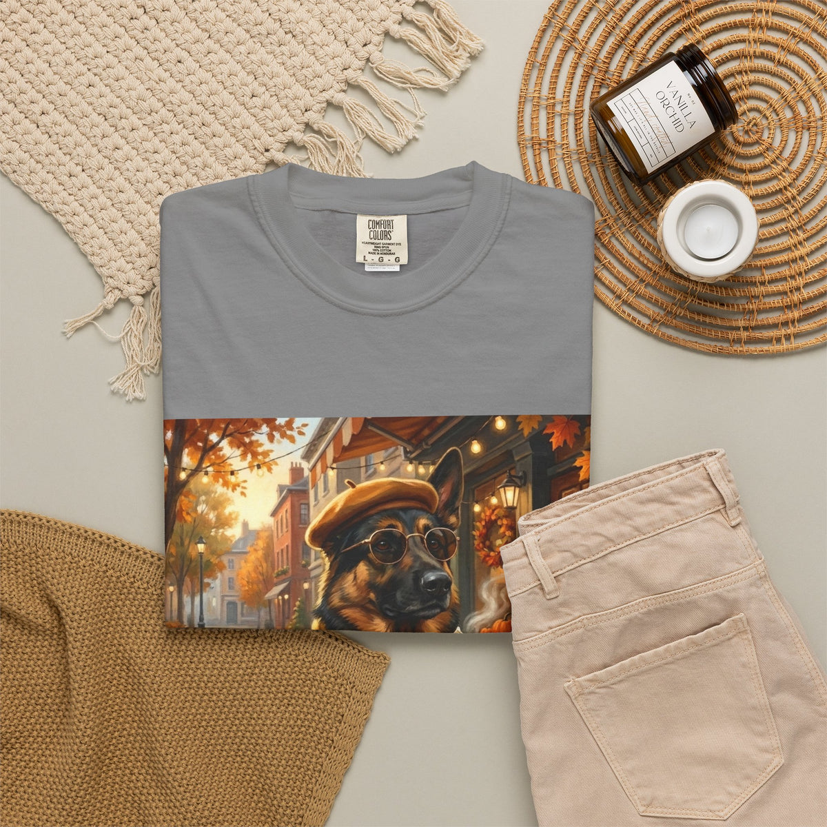 German Shepherd Pumpkin Spice Tee | Funny Fall Dog Graphic Shirt