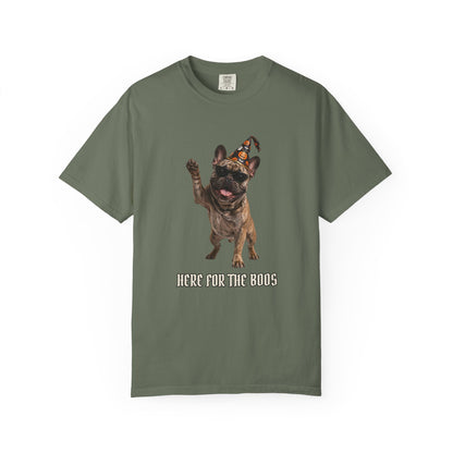 French Bulldog Here For The Boos Tee | Funny Halloween Dog Shirt
