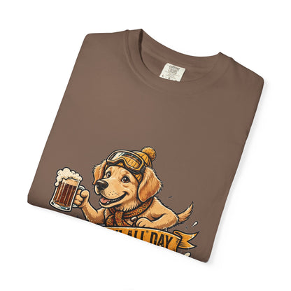 Golden Retriever Apres Ski Tee | Funny Winter Dog Graphic Shirt