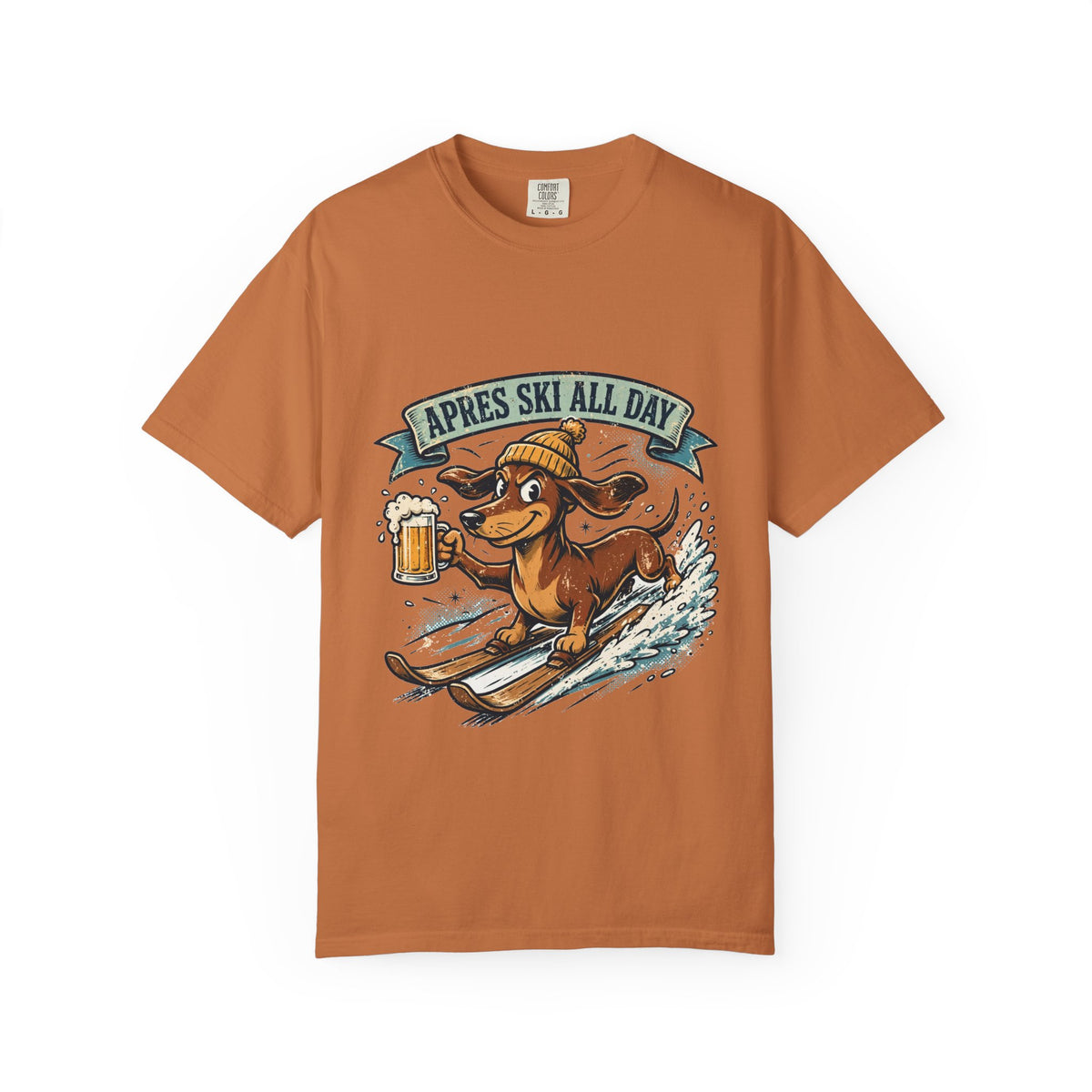 Dachshund Apres Ski Tee | Funny Winter Dog Graphic Shirt