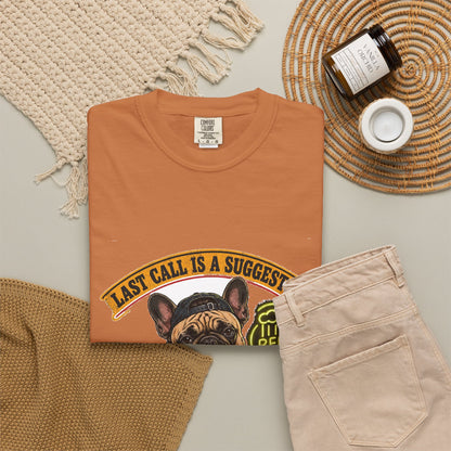 Last Call Larry French Bulldog Bar Tee