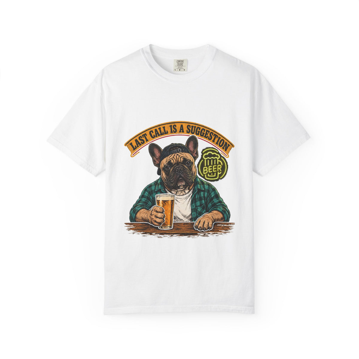 Last Call Larry French Bulldog Bar Tee