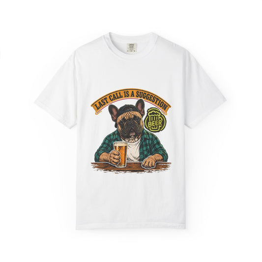 Last Call Larry French Bulldog Bar Tee