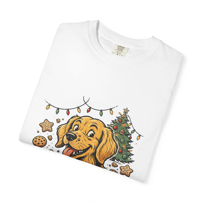 Golden Retriever Most Likely To Get Coal Tee | Funny Christmas Dog Graphic Shirt
