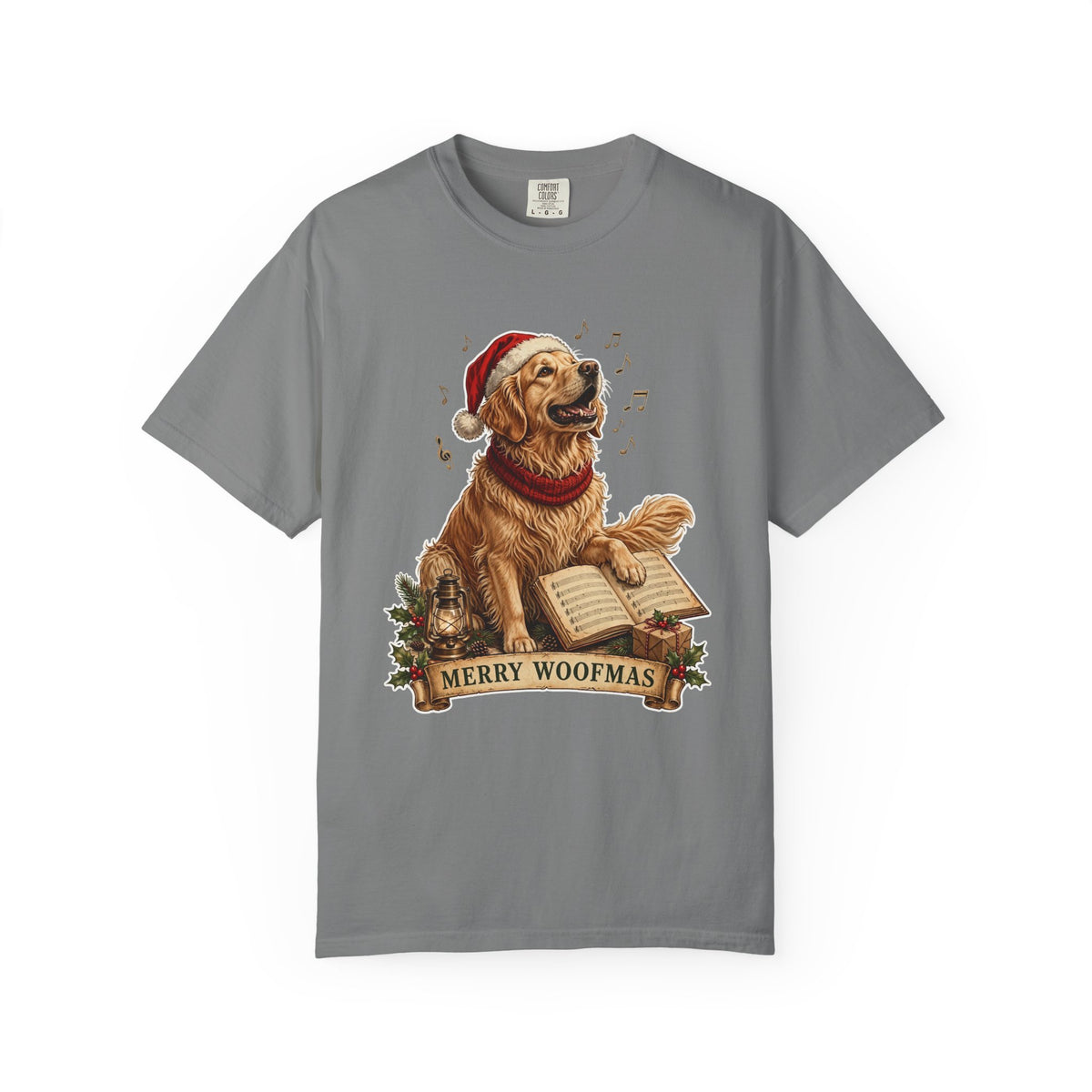Merry Woofmas Golden Retriever Christmas Tee
