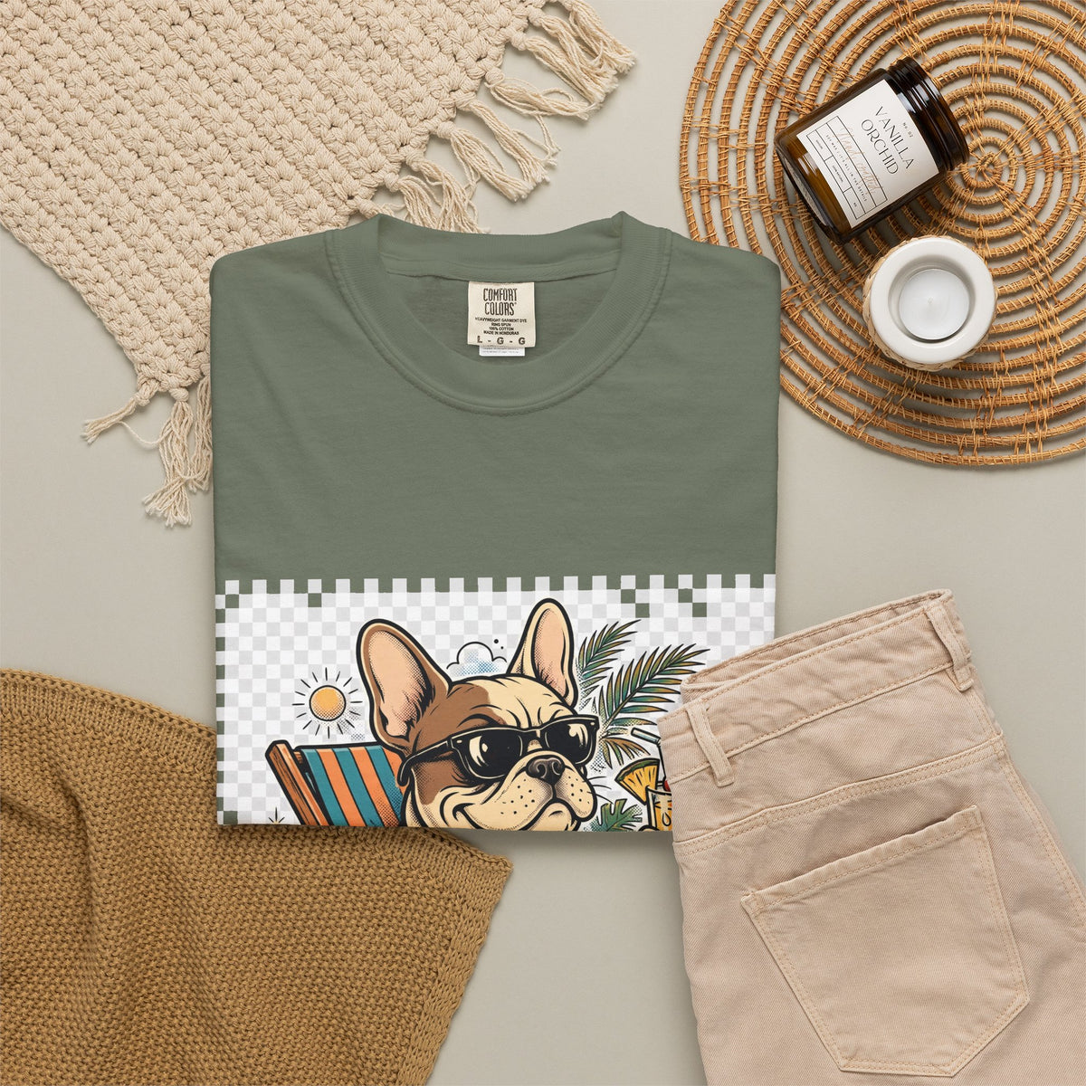 French Bulldog Pool Rules Tee | Funny Summer Dog Graphic Shirt