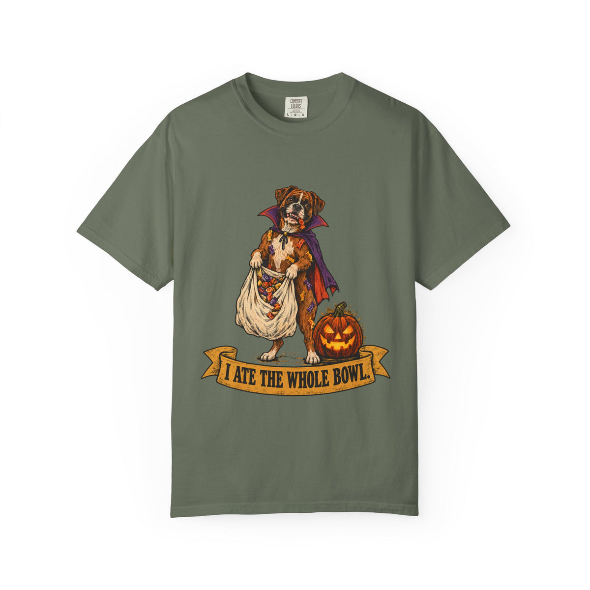 I Ate the Whole Bowl Boxer Halloween Tee