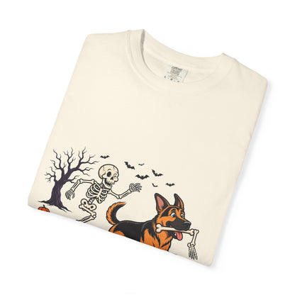 German Shepherd Skeleton Halloween Tee | Funny Spooky Dog Shirt