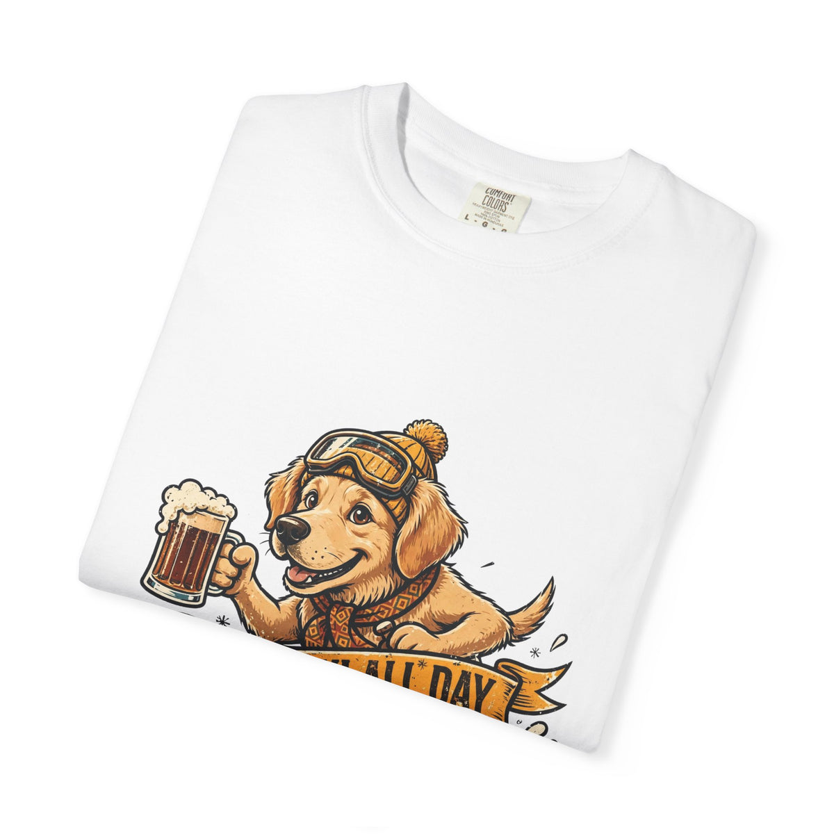 Golden Retriever Apres Ski Tee | Funny Winter Dog Graphic Shirt