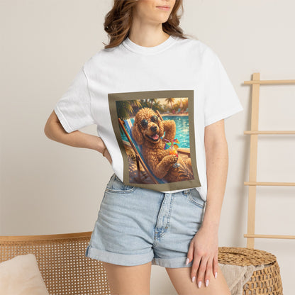 Poodle Poolside Tee | Funny Summer Dog Graphic Shirt