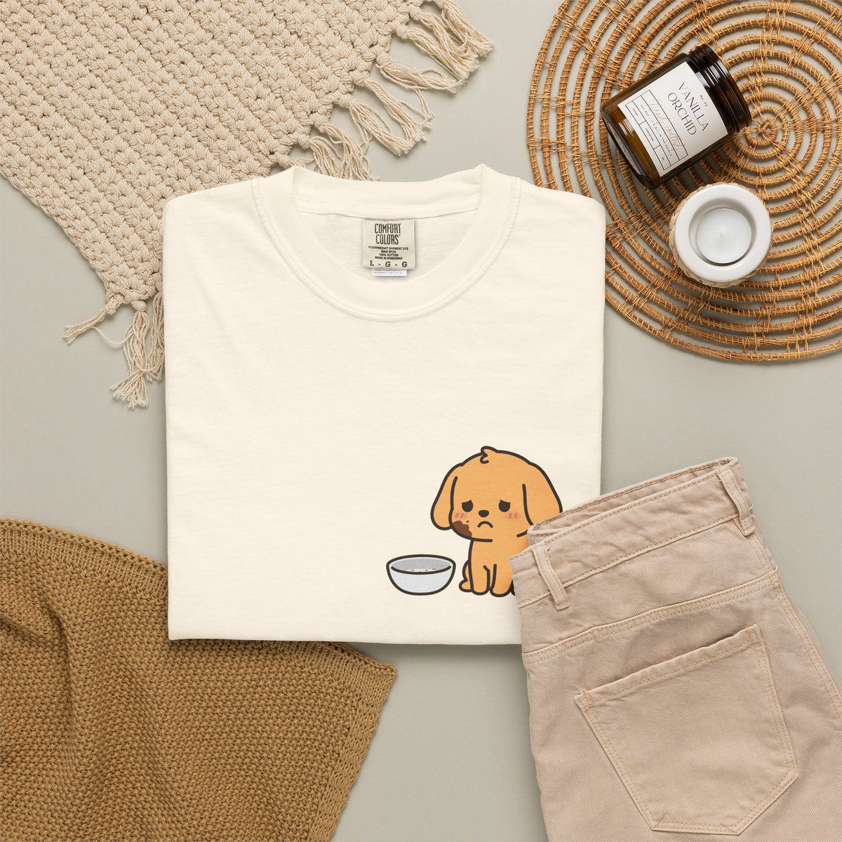 I Ate the Whole Bowl Golden Retriever Pocket Tee | Funny Halloween Dog Shirt