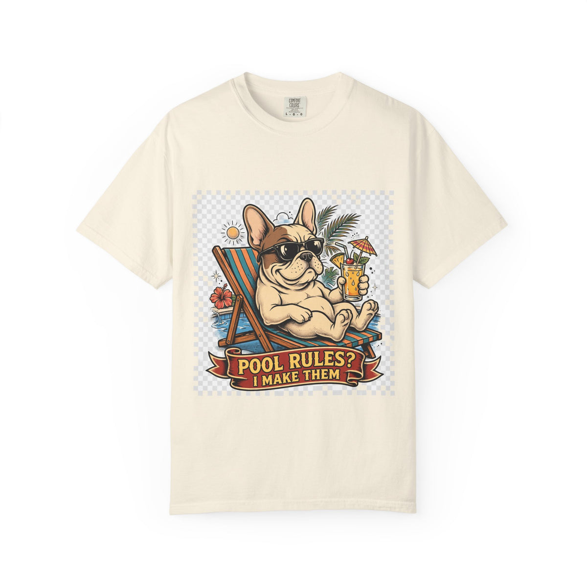 French Bulldog Pool Rules Tee | Funny Summer Dog Graphic Shirt
