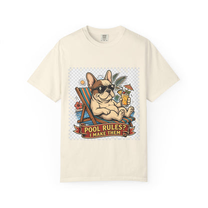 French Bulldog Pool Rules Tee | Funny Summer Dog Graphic Shirt