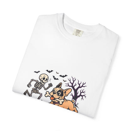 French Bulldog Skeleton Halloween Tee | Funny Spooky Dog Shirt
